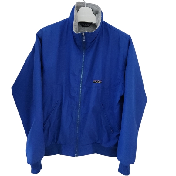 PATAGONIA Vintage Blue Synchilla Fleece-Lined Jacket - size M - Picture 1 of 16
